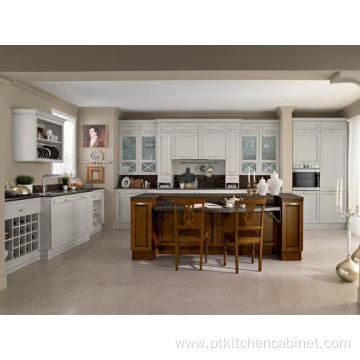 White Black Large Waterproof Classic Kitchen Cabinet Designs